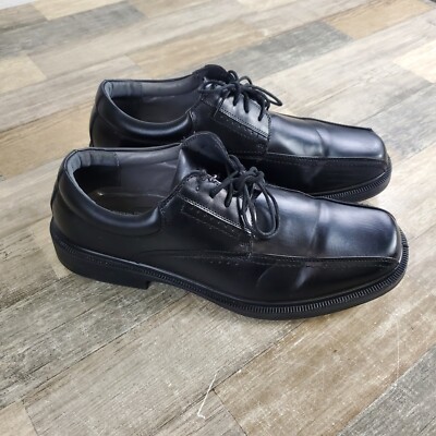Deer Stags Williamsburg Shoes Mens Sz 15 Black Bike Toe Lace  display picture 1