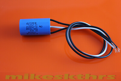 X0193 Entstörkondensator 0,2µF+2x2500pF 250V Störschutzfilter 0,2uFX1 2x2,5nFY2