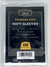 Pack of 100 Cardboard Gold Card Sleeves for Standard Sized Cards