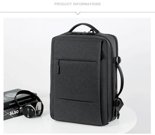 Mochila de viaje de negocios bolsa escuela gran capacidad USB portátil impermeable - Imagen 14 de 26