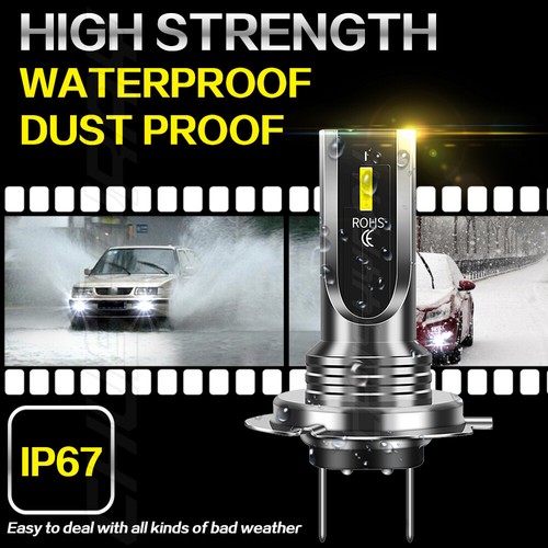 White H7 LED Headlight Motorcycle Bulbs For Suzuki Hayabusa GSX1300R 1999-2007 - Picture 5 of 9