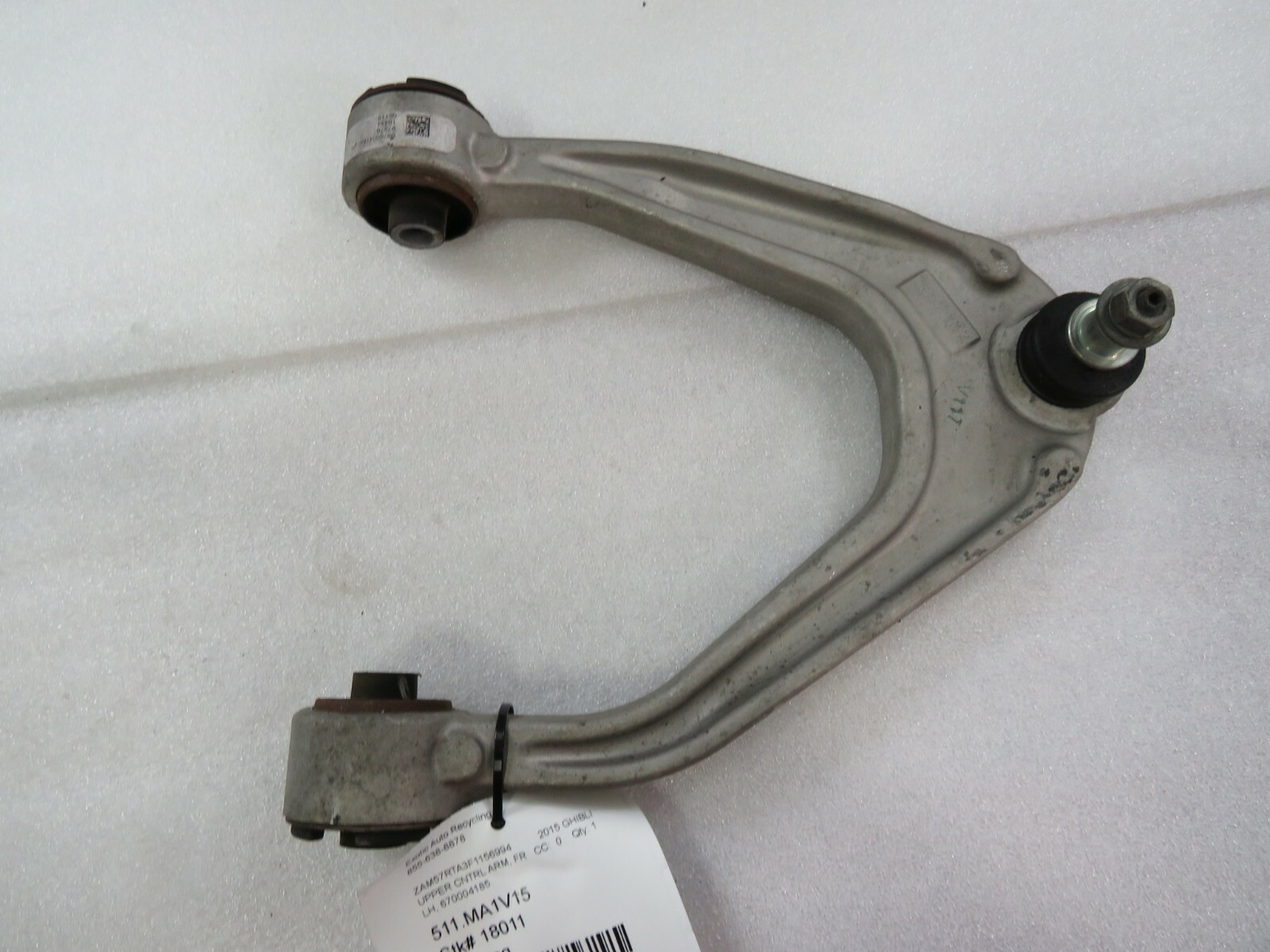 Maserati Ghibli, LH, Left Front Upper Control Arm, Used, P/N 670004185