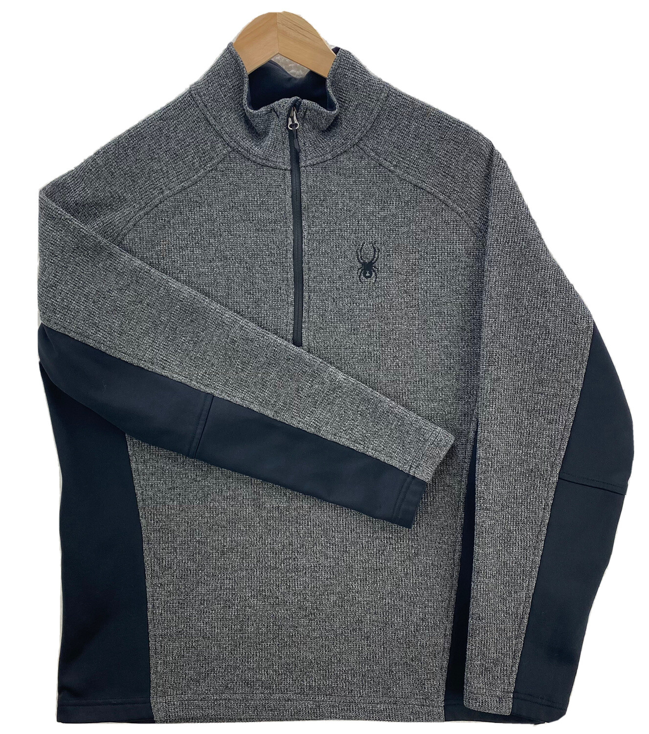 Spyder Boundless Men's Large Charcoal Heather 1/4 Zip Pullover
