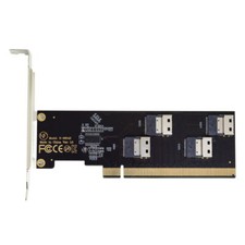 Cablecy Four Slimline 4 NVME to PCIE Express SFF-8654 4X 3.0 4.0 Raid Card VROC