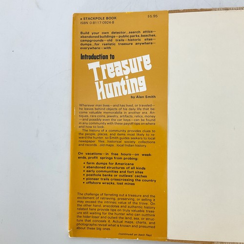 Introduction to Treasure Hunting Alan Smith Hardcover Book 1971 Metal Detecting - Picture 7 of 24