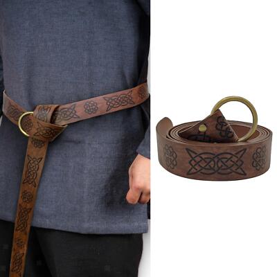 Mittelalter Gürtel Retro geprägt Wikingerkleidung Rittergürtel Faux für Jahrmarkt Larp