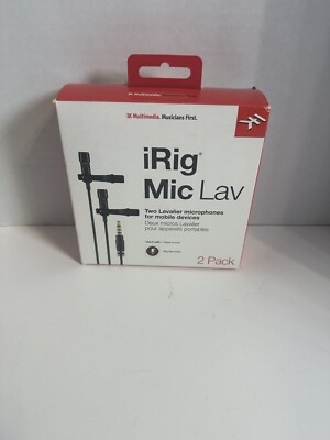 IK Multimedia iRig Mic Lav Condenser Microphone for iPhone iPad Touch Android.