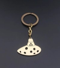 Zelda Ocarina of Time Keychain Key Chain Gold Anime Manga Cosplay