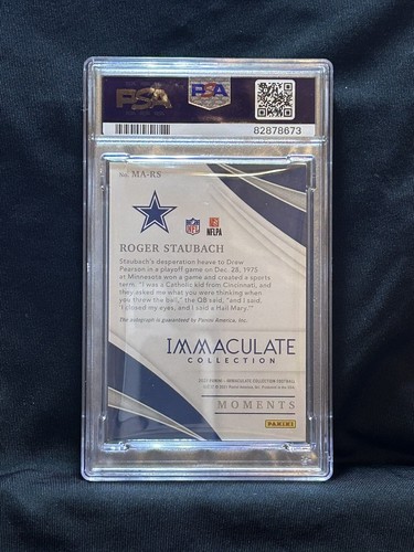 2022 Roger Staubach Immaculate 21/25 PSA Auto 10 - Picture 2 of 2