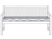 Moderne Auflage FüR Gartenbank Blau Mit Befestigungsband 152 X 54 X 5 Cm Vivara