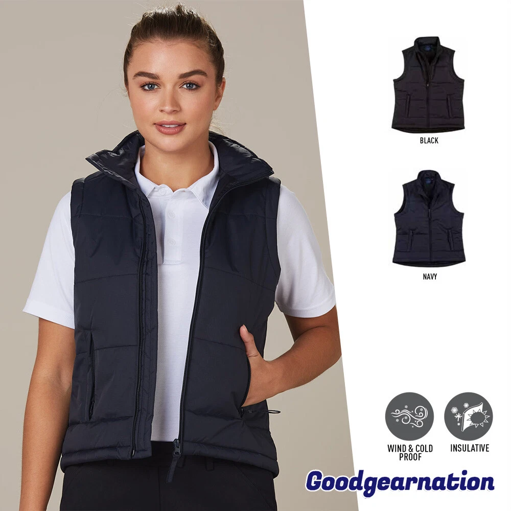 Ladies PADDED VEST Full Zip Nylon Rip stop Body Warmer Thermal Puffer Quilted