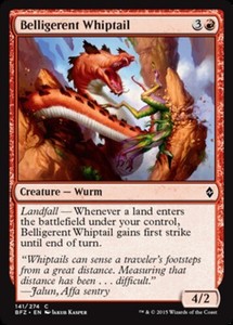 Belligerent Whiptail x4 - Battle for Zendikar - NM-Mint, English - Battle for Ze