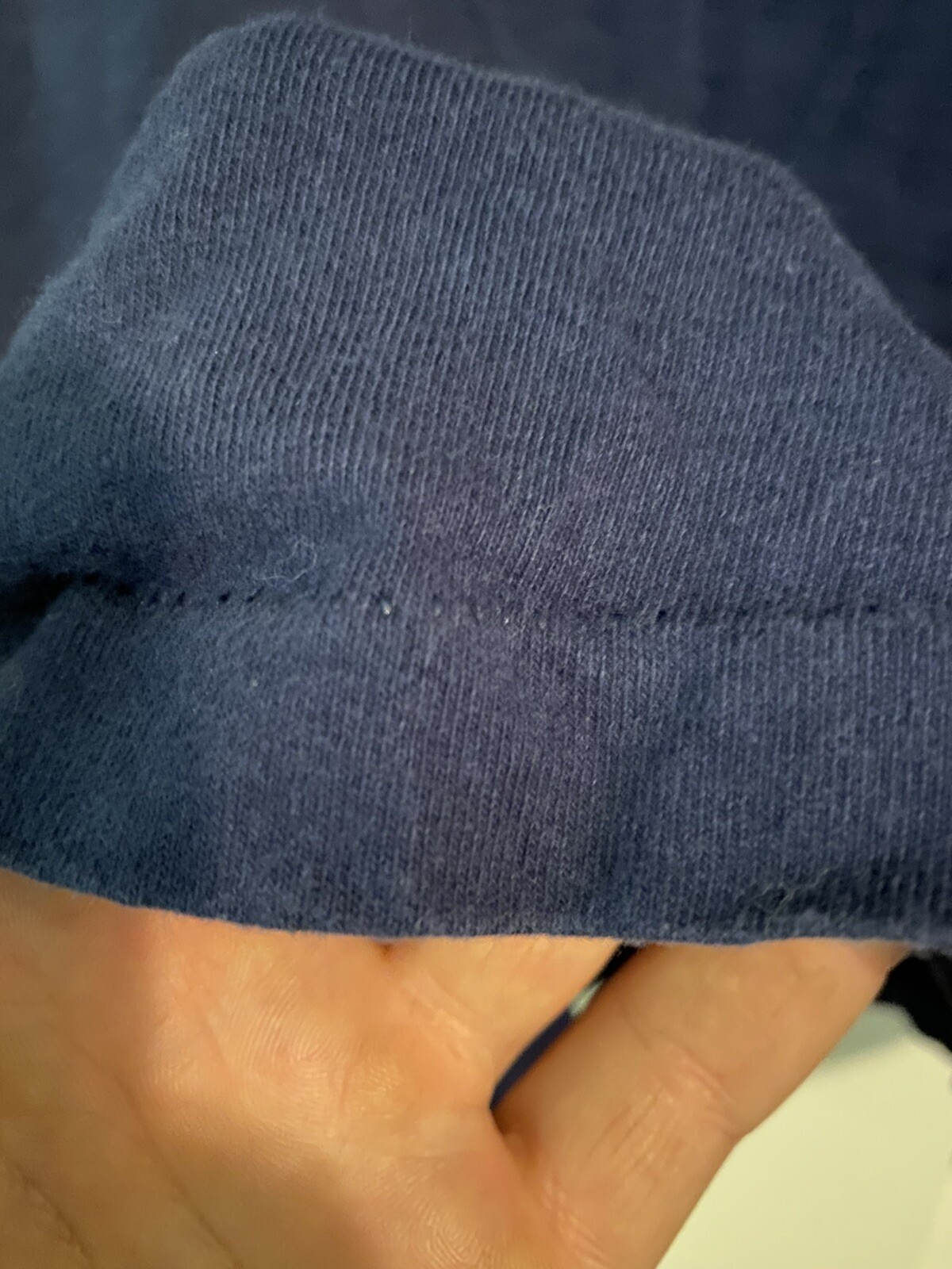 ALTRA Vintage Fruit of the Loom Turtleneck T Shirt Mens XL Blue Single Stitch USA Made