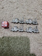 Lot of 4 Small Pewter Trains