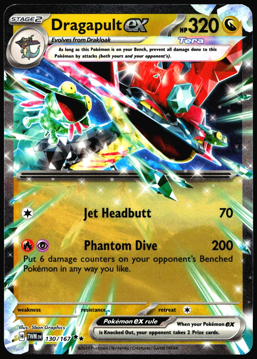 Dragapult EX 2024 Twilight Masquerade #130 Ultra Rare Pokemon Card R2-290