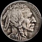 1938-D BUFFALO NICKEL VERY FINE+ FREE USA SHIPPING!