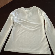 BCG Boys white  Athletic training Compression Active Shirt Youth S(8) Stretch. 