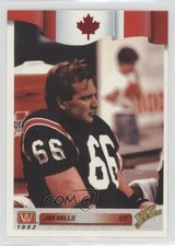 1992 All World CFL Foil Jim Mills #54 1dm1