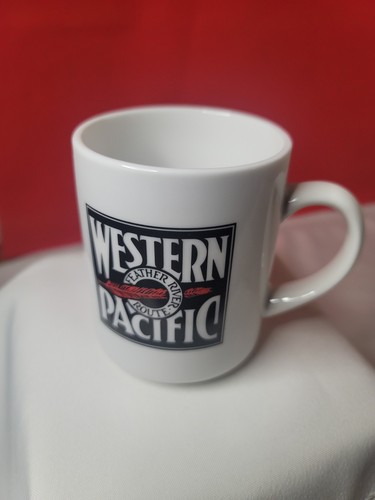 Vintage WESTERN PACIFIC RAILWAY FEATHER RIVER ROUTE Ceramic Coffee Mug Cup