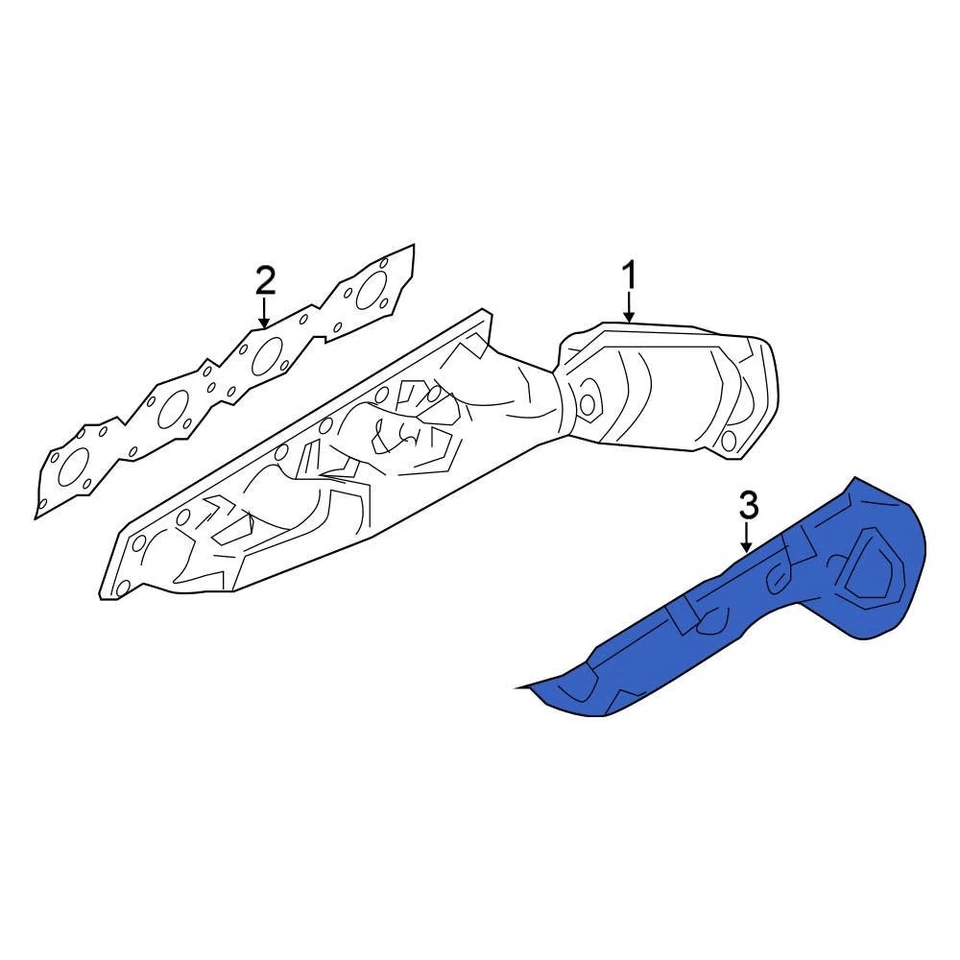 For Nissan Titan 2004-2015 Nissan 165907S010 Right Exhaust Manifold Heat Shield - Image 4 of 4