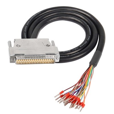 DB37 Male 37 Pin Connector Adapter Serial Solderless Bare Wire Cable 3.2 FT