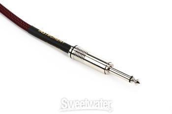 Ernie Ball P06062 Braided Straight / Angle Instrument Cable - 25' Black/Red - Picture 10 of 10