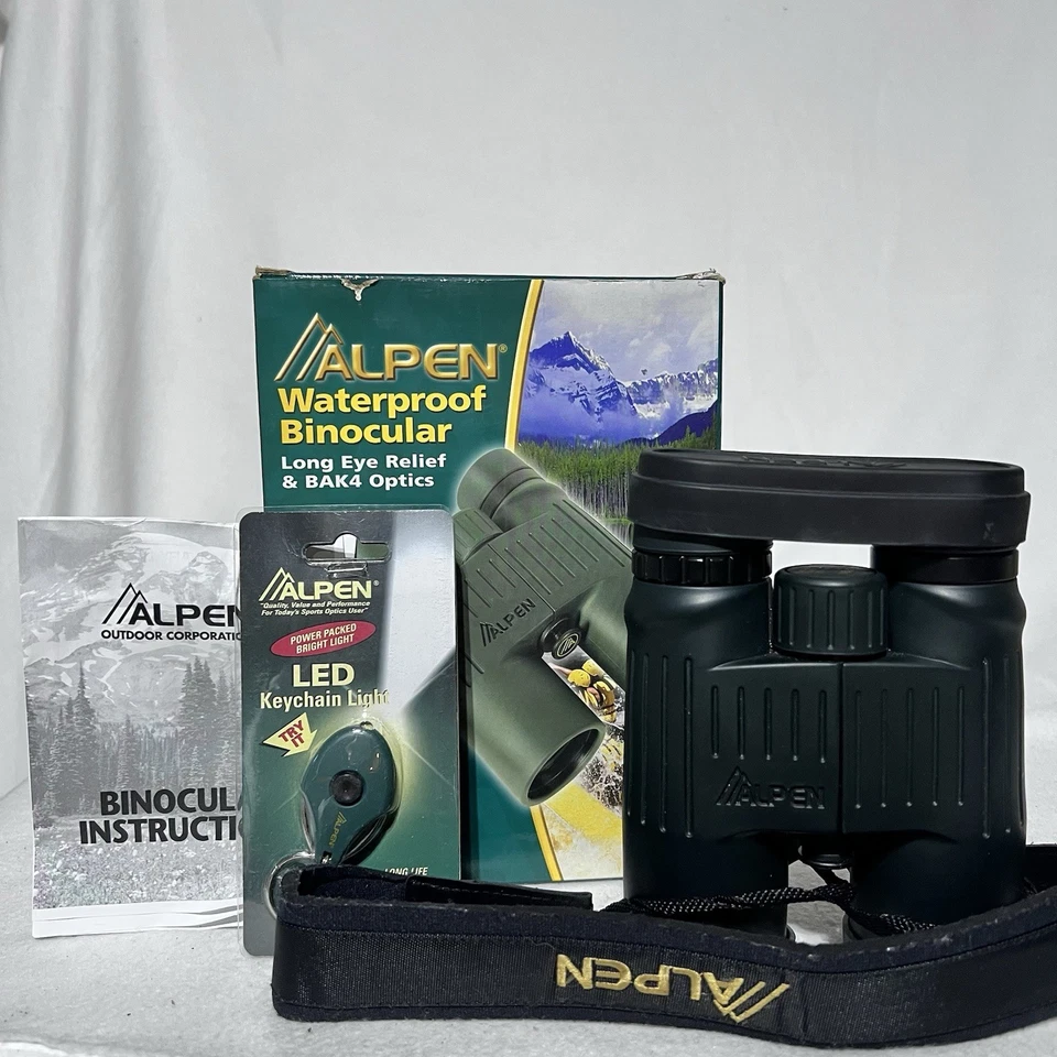 Alpen wasserdichtes Fernglas Ling Eye Relief & Back4 Optik Midel 385 10x42