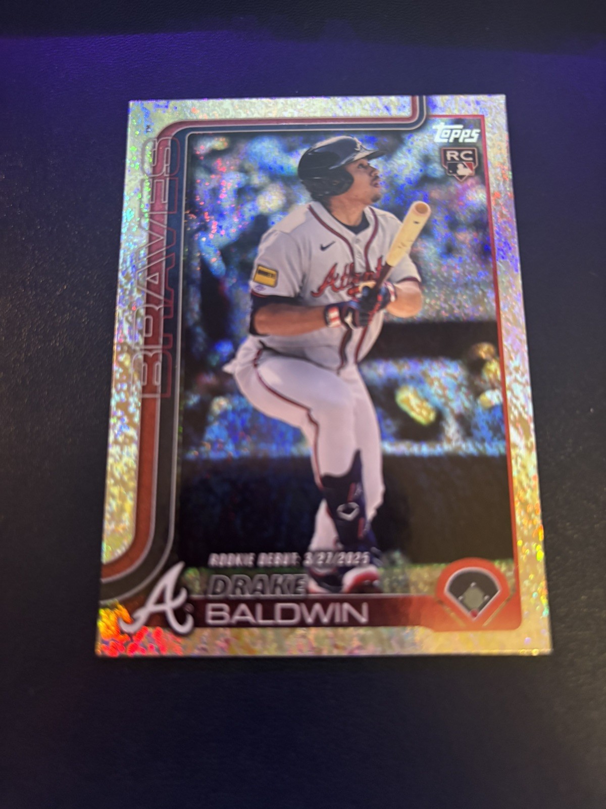 2025 Topps Update Drake Baldwin RC #US113 Rookie Debut Sand Glitter Parallel