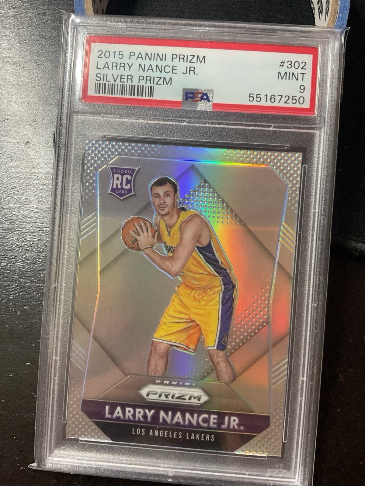 Larry Nance Jr. 2015-16 Panini Prizm RC #302 Lakers Silver PSA 9 Ai