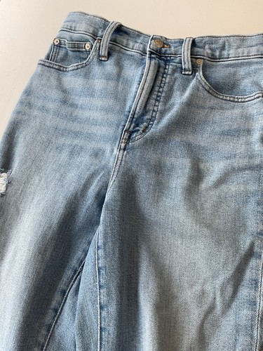 Pantalones de mezclilla para mujer Madewell azul claro desgastados perfectos vintage talla 28 - Imagen 3 de 11