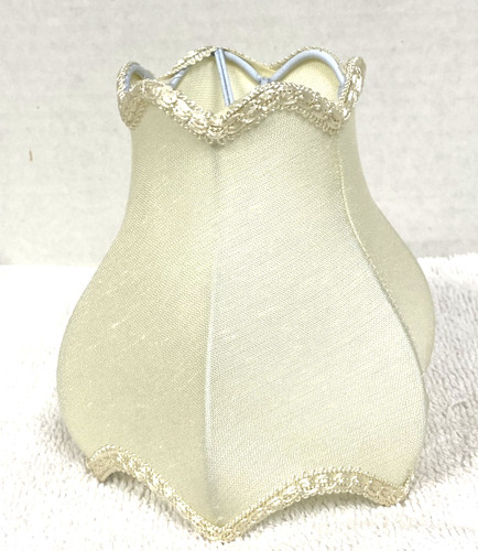 Royal Design Eggshell Off White Clip on Scalloped Bell Chandelier Lamp Shade