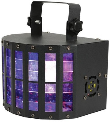 QTX 151.605UK Derby 9 DJ Disco DMX512 Multi-Colour Beam 3W LED Lichteffekt