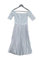Chi Chi London A-Line Midi Dress UK6 in Blue