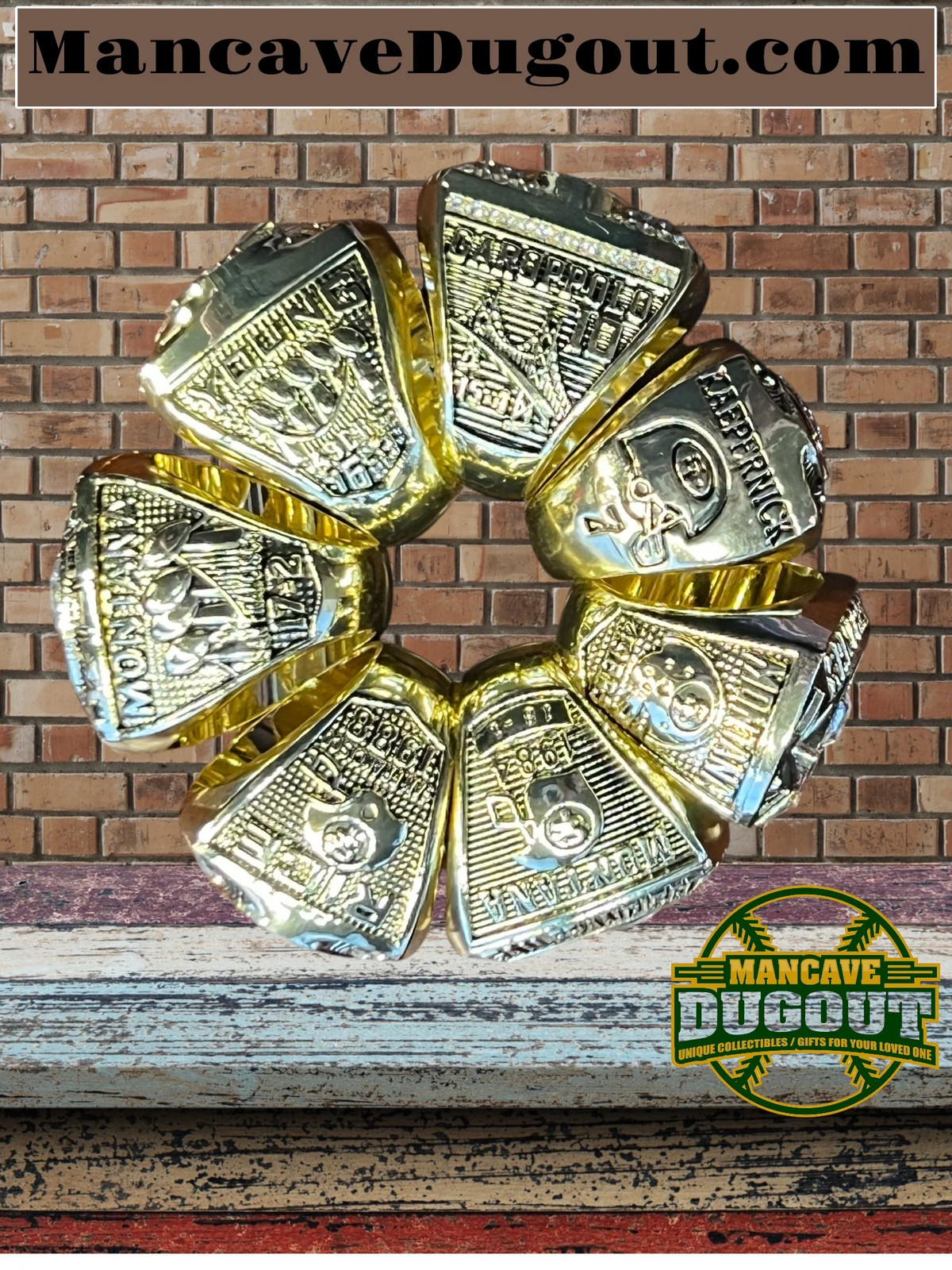 San Francisco 49ers Souvenir 7-Ring Set - with display case