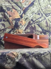 New Custom Made Turkey Box Call Made From Honduras Mahogany With Bloodwood Paddl