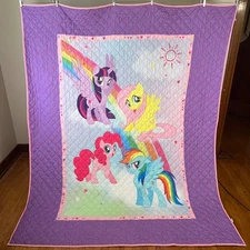 My Little Pony The Movie Twin Full Quilt 72"x86" Twilight Pinkie Fluttershy