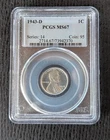 1943- D PCGS MS67 Lincoln Steel Cent. Registry Quality!