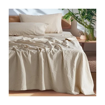 SONORO KATE 100% French Pure Linen Sheets, Breathable and Durable Linen King ...