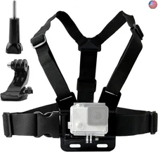 Chest Harness Mount Adjustable Chest Strap Belt with J Hook Compatible with