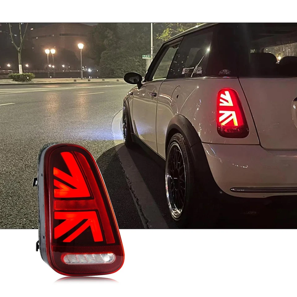RED LED Union Jack Tail Light Fits Cooper S MINI R50 R52 R53 Rear Brake light - Image 4 of 4