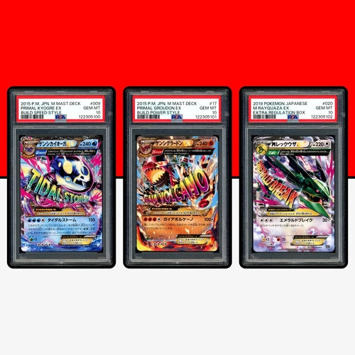 Pokemon PSA 10 SET Primal Kyogre Groudon M Rayquaza EX 009 017 049 020 048 Mega