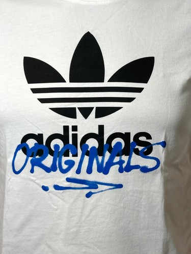 Camiseta Adidas Gráfica Niños Unisex Manga Corta 13 - 14 Años Blanco Azul Negro - Imagen 5 de 15