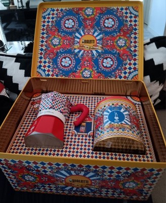 Dolce and Gabbana Bialetti - Set 3 Cups Moka Express & Can of Ground Coffee Set