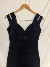 Emerald Sundae Black Bandage Mermaid Dress Sweetheart Neckline Zip Back Small