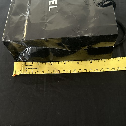 CHANEL White & Black Paper Shopping Gift Bag Small Free Shipping - Picture 5 of 7