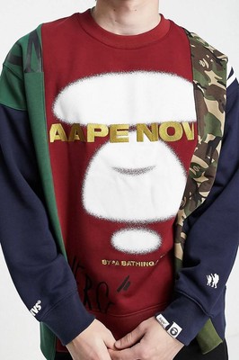   Rare and Unused  Aape Multicolor Long Sleeve Sweatshirt