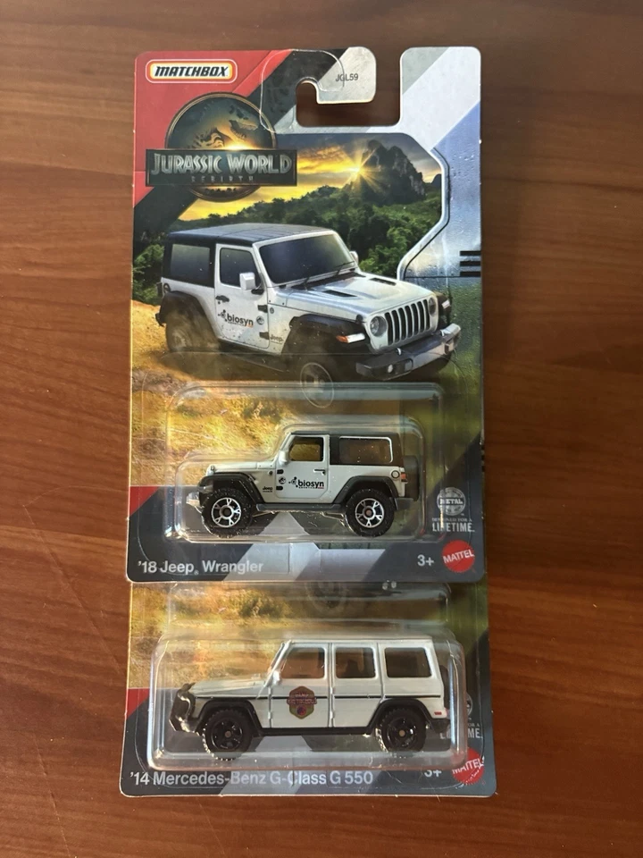Matchbox Jurassic World ‘14 Mercedes G-Class G 550 & ‘18 Jeep Wrangler Lot Of 2  - Image 4 of 4