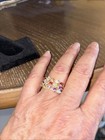 Sterlung Silver Ring With Genuine Gemstones In Size 8 — photo 4
