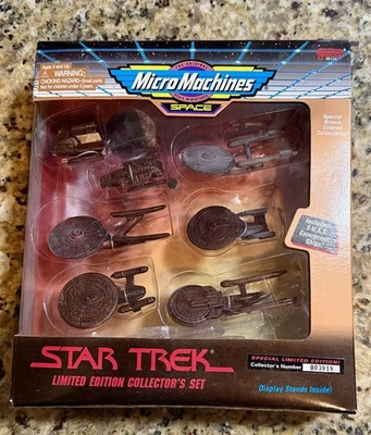 Micro Machines Star Trek Limited Edition Bronze Collectors Set Enterprise Ships - Image 1 of 4