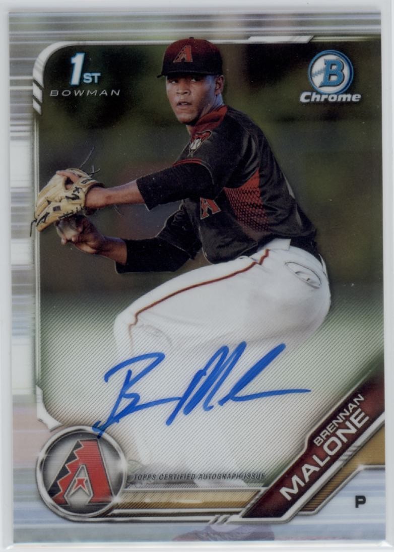 2019 Brennan Malone Bowman Chrome 1st Bowman  Auto  RC     #CDA-BM (D599)